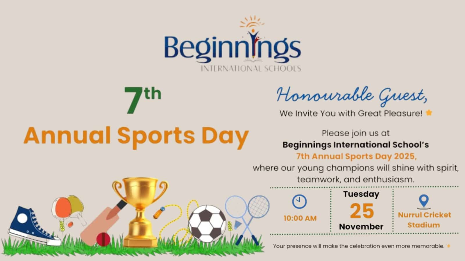 Beginnings International Schools Hosts Its 7th Annual Sports Day 2025