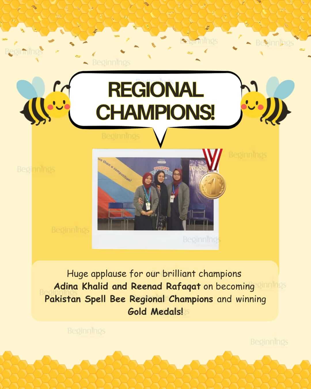 Golden Words, Golden Victory: Adina and Reenad Shine at Pakistan Spelling Bee 2026 🐝⭐