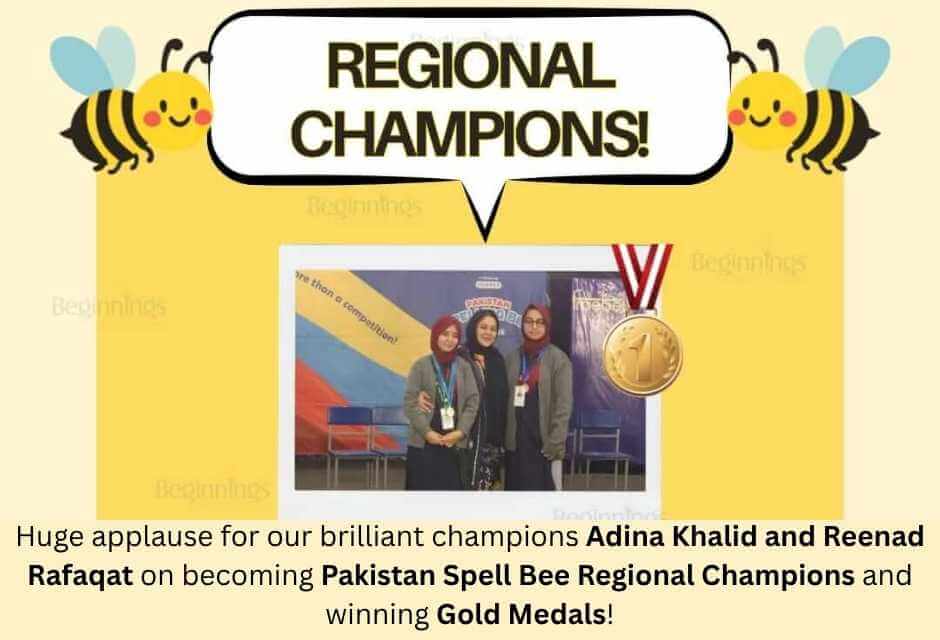 Golden Words, Golden Victory: Adina and Reenad Shine at Pakistan Spelling Bee 2026 🐝⭐